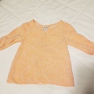 Girls 3/4 sleeve coral top